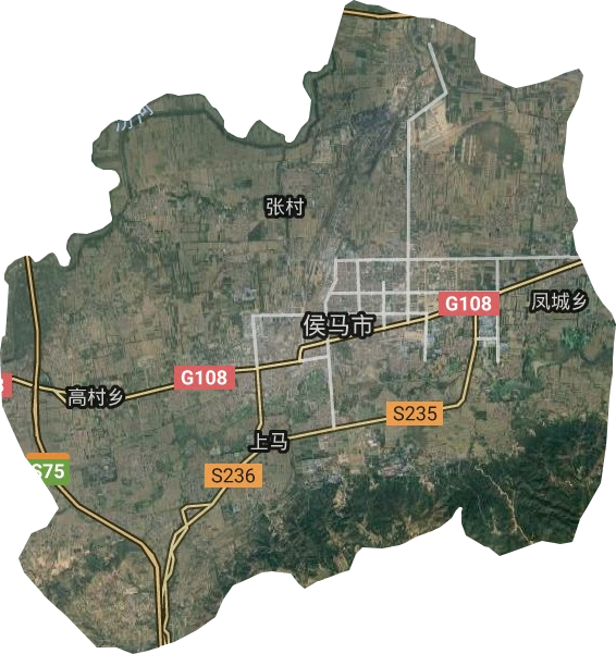 侯馬市衛星圖