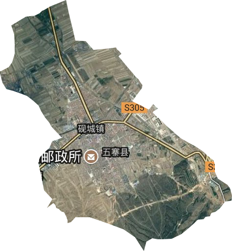 硯城鎮衛星圖