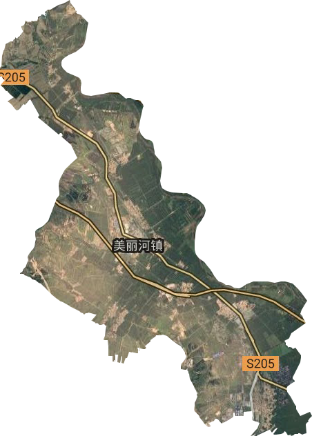 美麗河鎮衛星圖