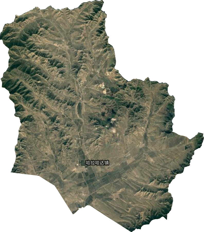 哈拉哈達鎮衛星圖