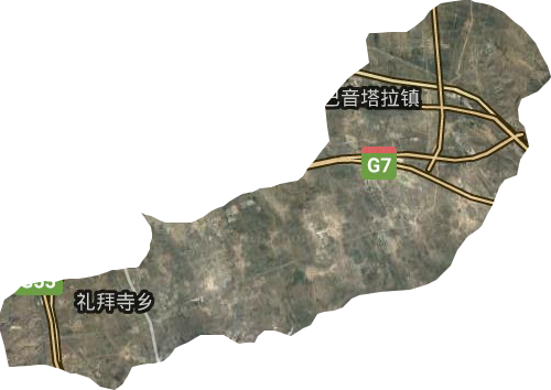 巴音塔拉鎮衛星圖