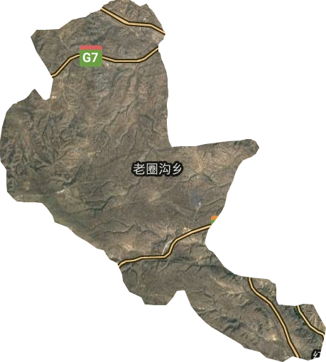 老圈溝鄉衛星圖