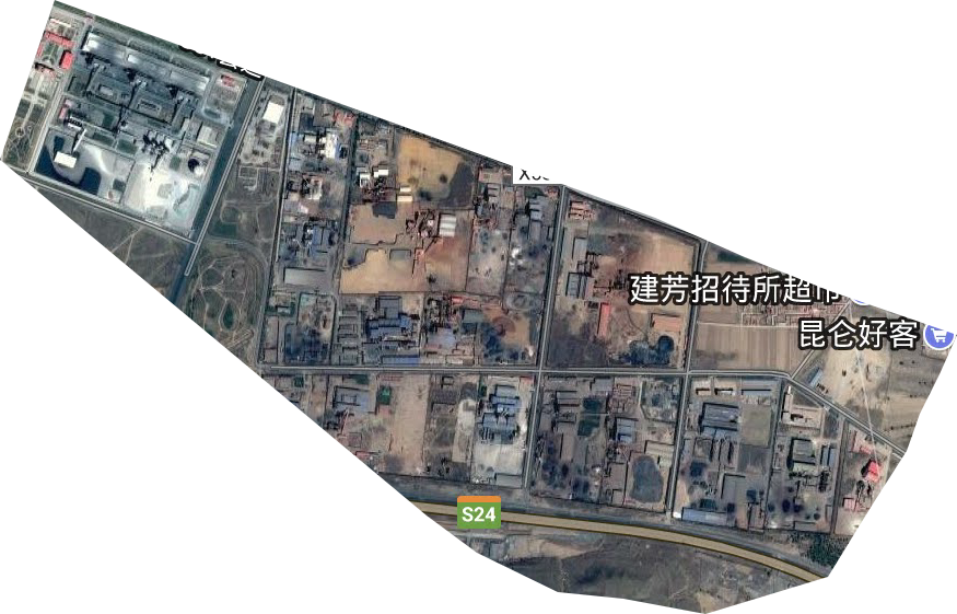 察右前旗天皮山冶金化工工業園區衛星圖