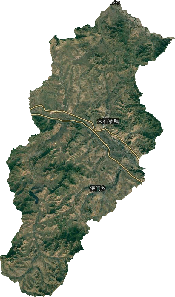 大石寨鎮衛星圖