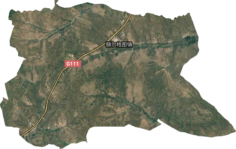 額爾格圖鎮衛星圖