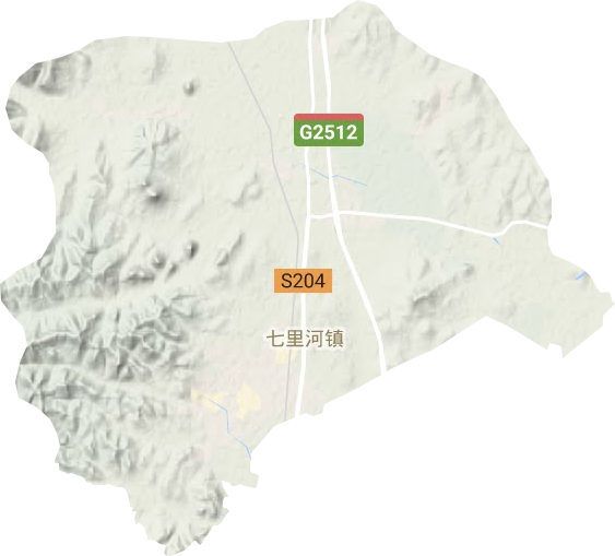 七里河鎮地形圖