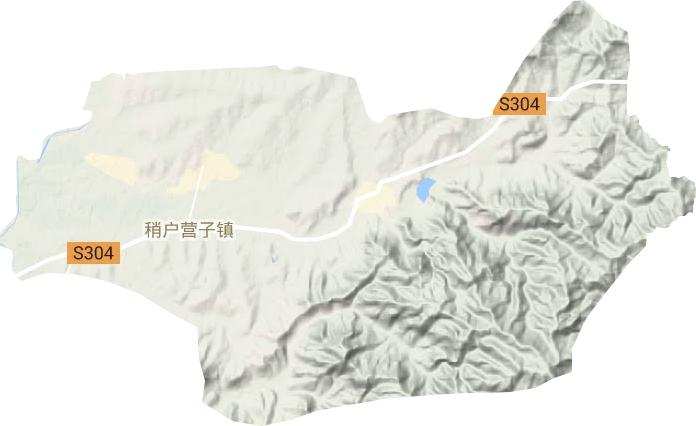 稍戶營子鎮地形圖