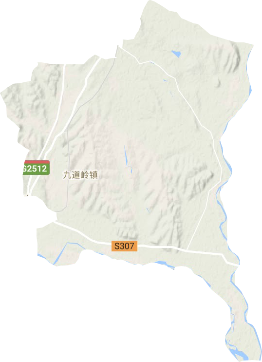 九道嶺鎮地形圖