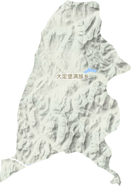 大定堡滿族鄉地形圖