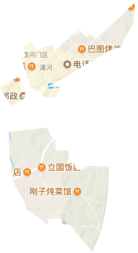 清河街道地形圖