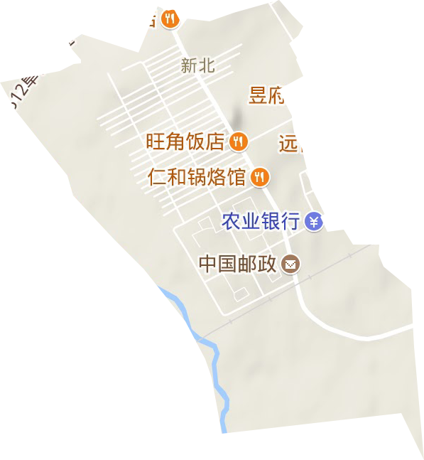 新北街道地形圖