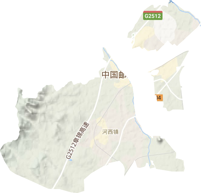 河西鎮地形圖