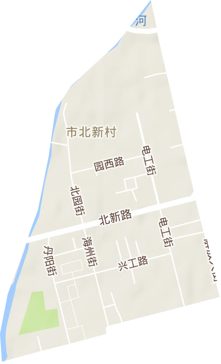 北苑街道地形圖
