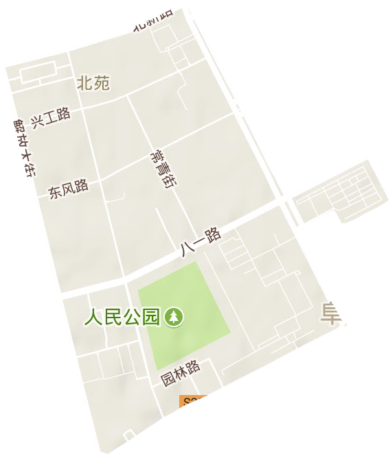 學苑街道地形圖