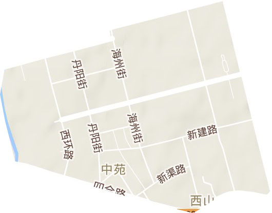 中苑街道地形圖