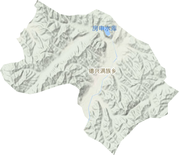 德興滿族鄉地形圖