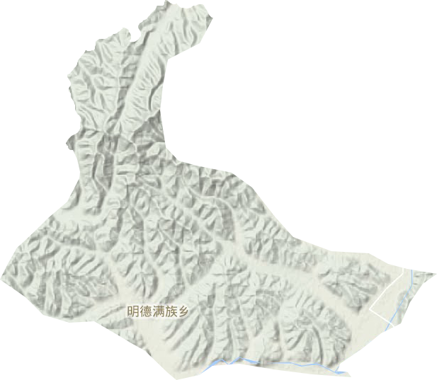 明德滿族鄉(xiāng)地形圖