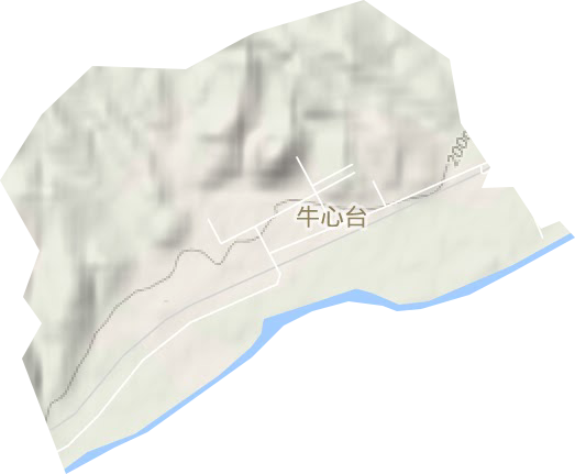 半拉山街道地形圖