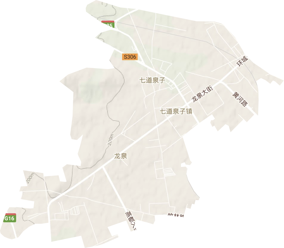 開(kāi)發(fā)區(qū)龍泉街道地形圖