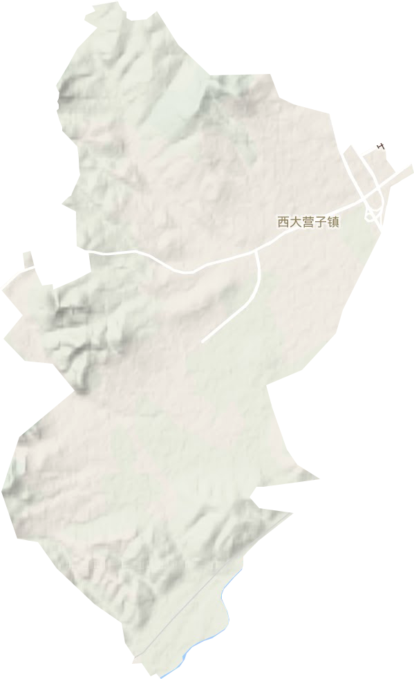 西大營子鎮地形圖