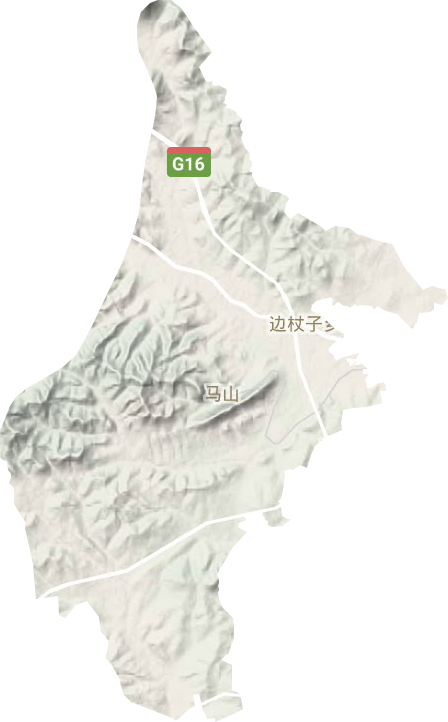 邊杖子鎮地形圖