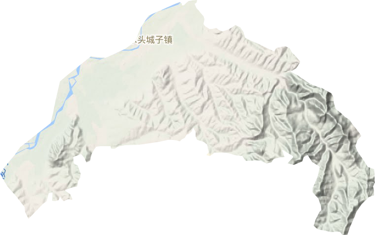 木頭城子鎮(zhèn)地形圖