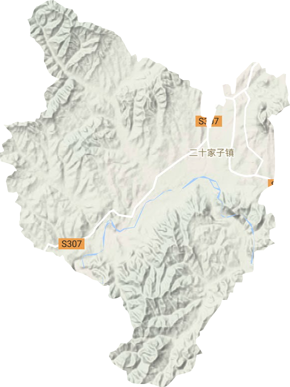 二十家子鎮地形圖