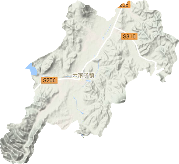 六家子鎮地形圖