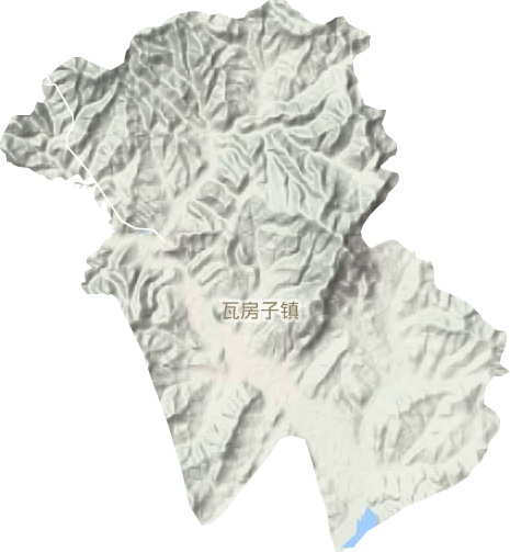 瓦房子鎮(zhèn)地形圖