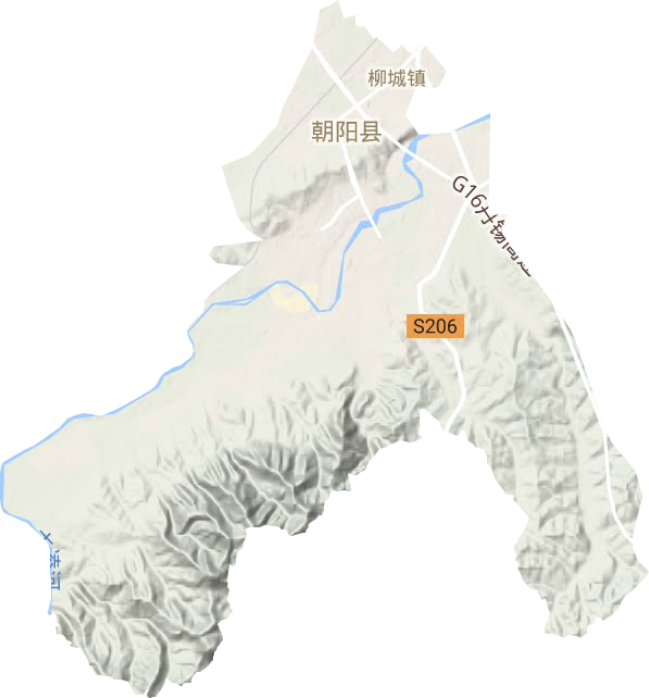 柳城鎮地形圖