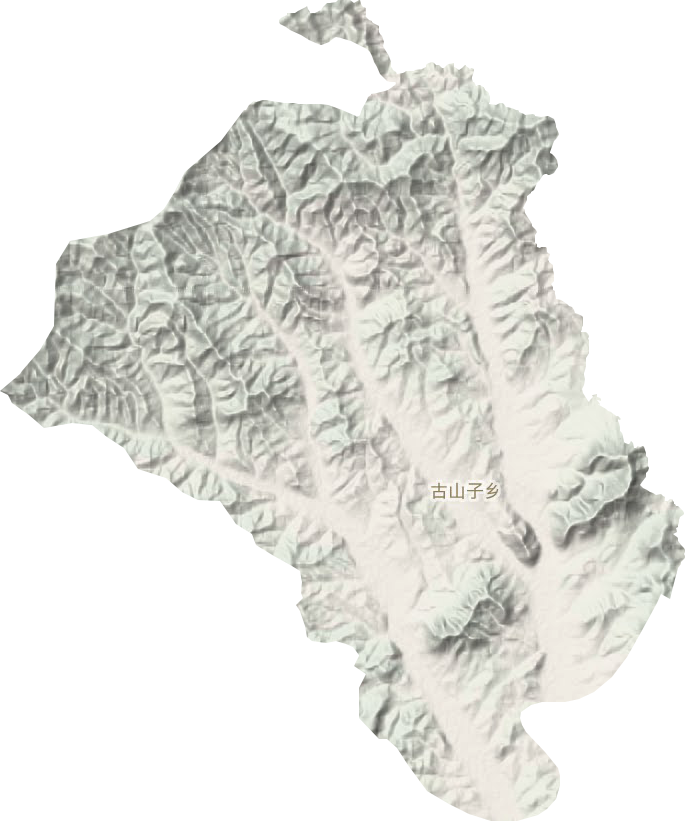 古山子鎮(zhèn)地形圖
