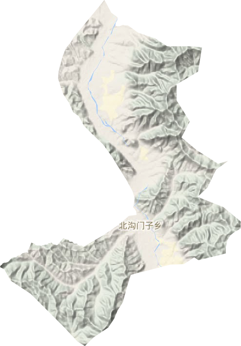 北溝門子鄉(xiāng)地形圖