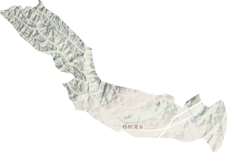 楊樹灣鄉地形圖