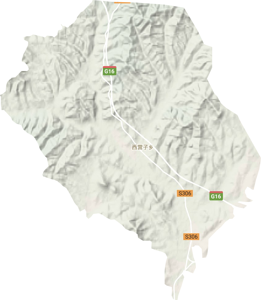 西營子鄉地形圖