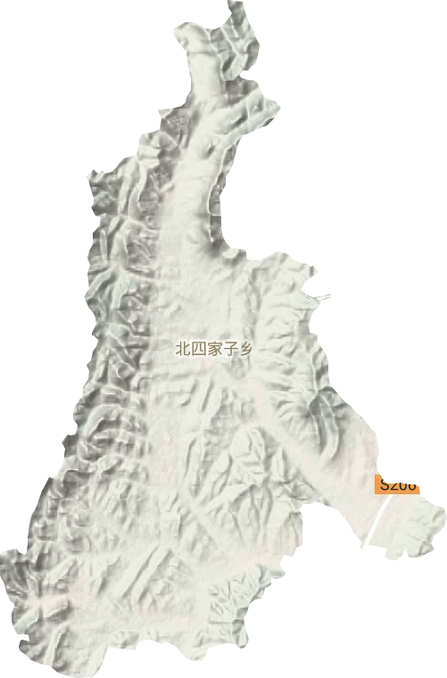 北四家子鄉(xiāng)地形圖