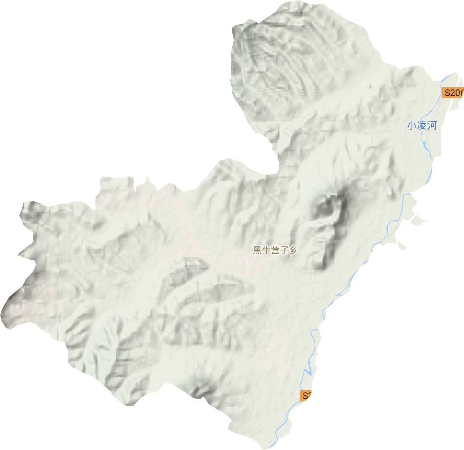 黑牛營子鄉(xiāng)地形圖