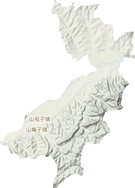 山嘴子鎮地形圖