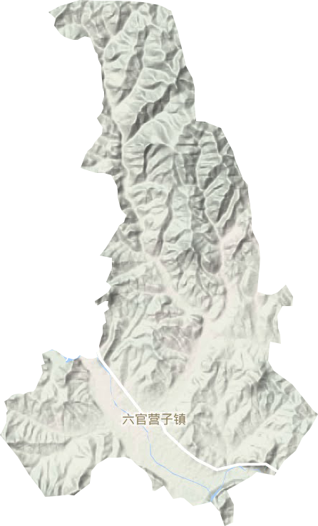 六官營子鎮地形圖
