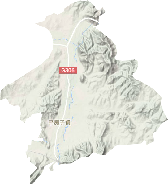 平房子鎮地形圖