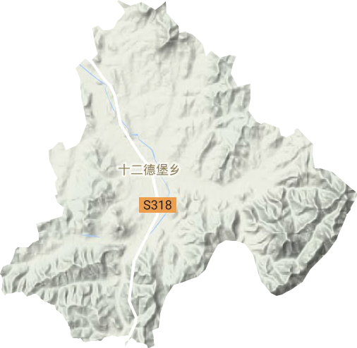 十二德堡鎮地形圖