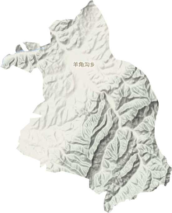羊角溝鎮地形圖