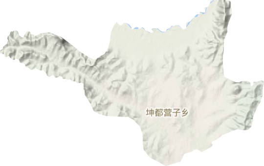 坤都營子鄉地形圖