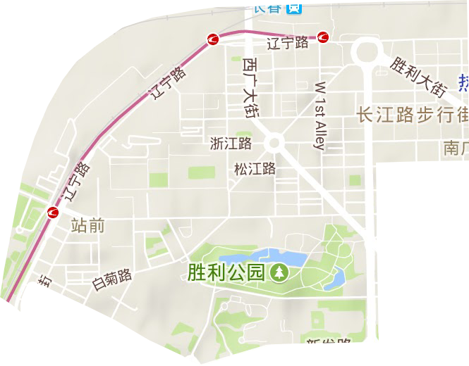 站前街道地形圖