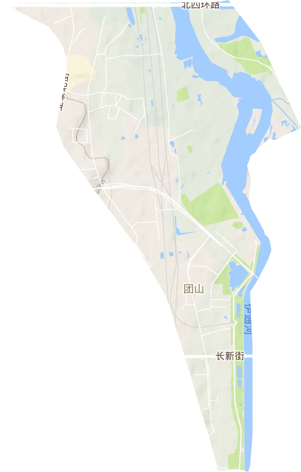 團山街道地形圖