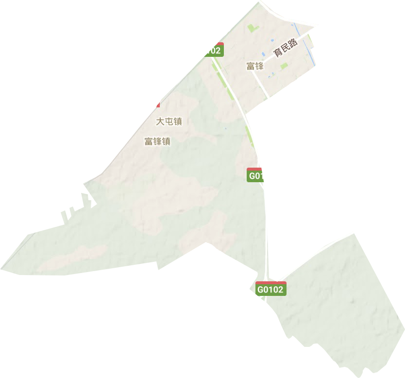 富鋒街道地形圖