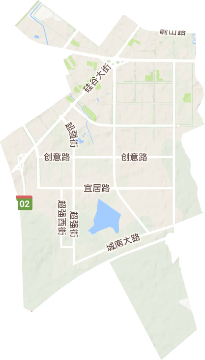 硅谷街道辦事處（長春高新技術產業開發區）地形圖