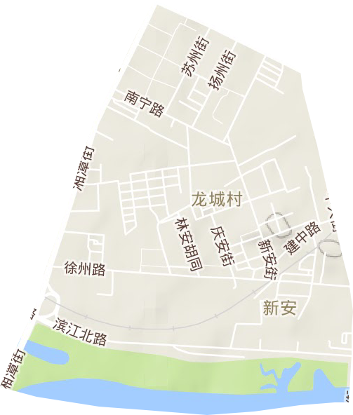新安街道地形圖
