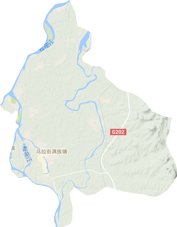 烏拉街鎮地形圖