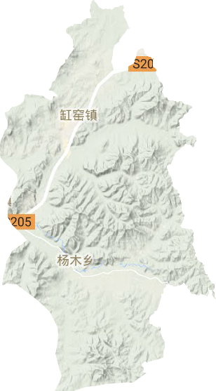缸窯鎮地形圖