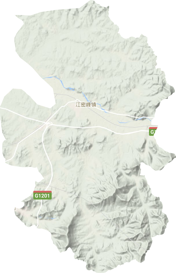 江密峰鎮(zhèn)地形圖